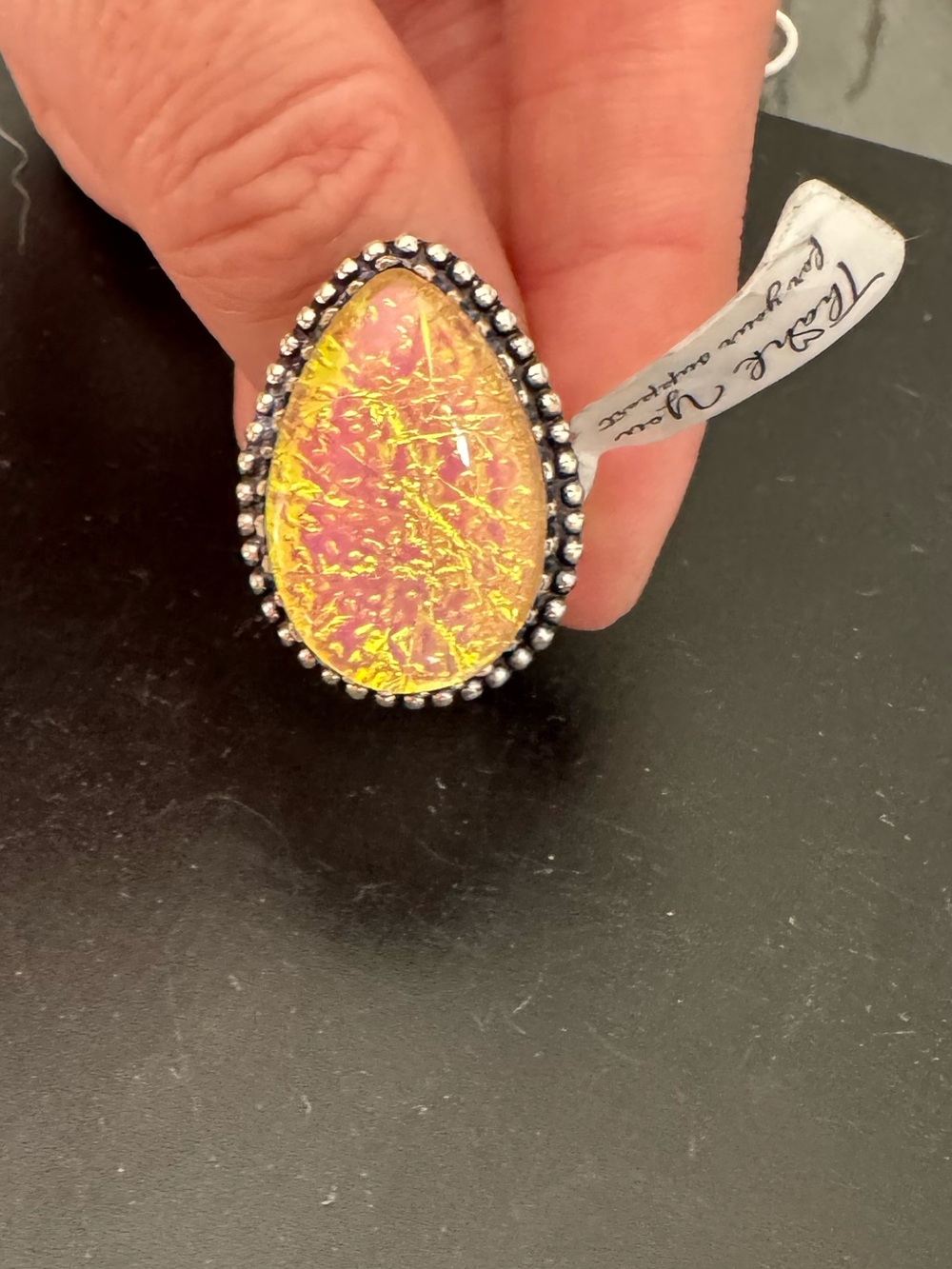 Triplet Opal Ring .925 Sterling Silver